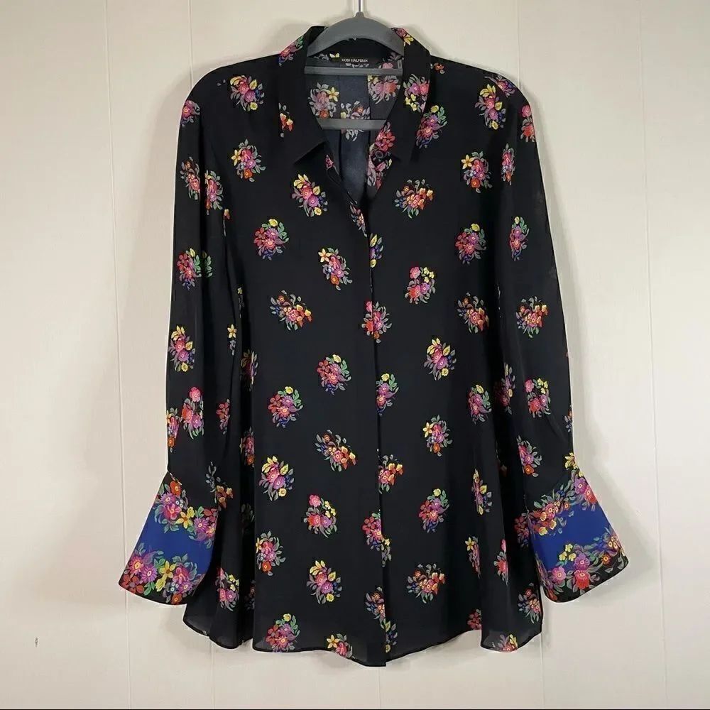 Kobi Halperin Bailey Silk Floral Button Down Shirt